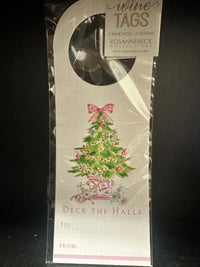 Deck The Halls Christmas Wine Tag