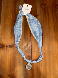 Scarf Necklaces with Coin Charms