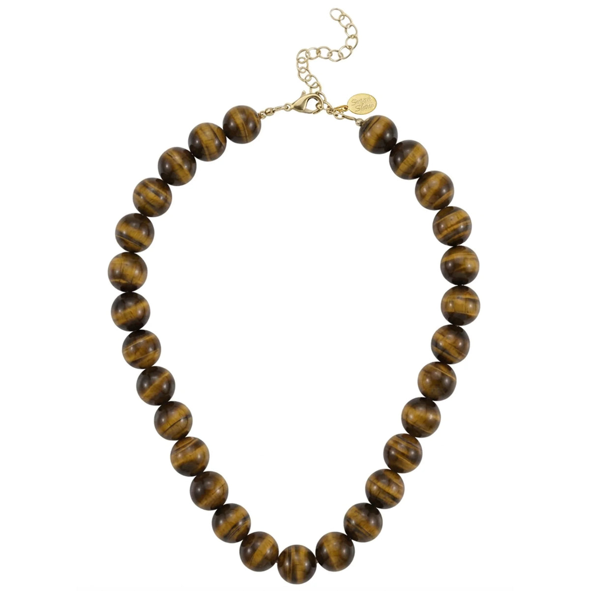 Palmera Beaded Necklace-Tiger's Eye