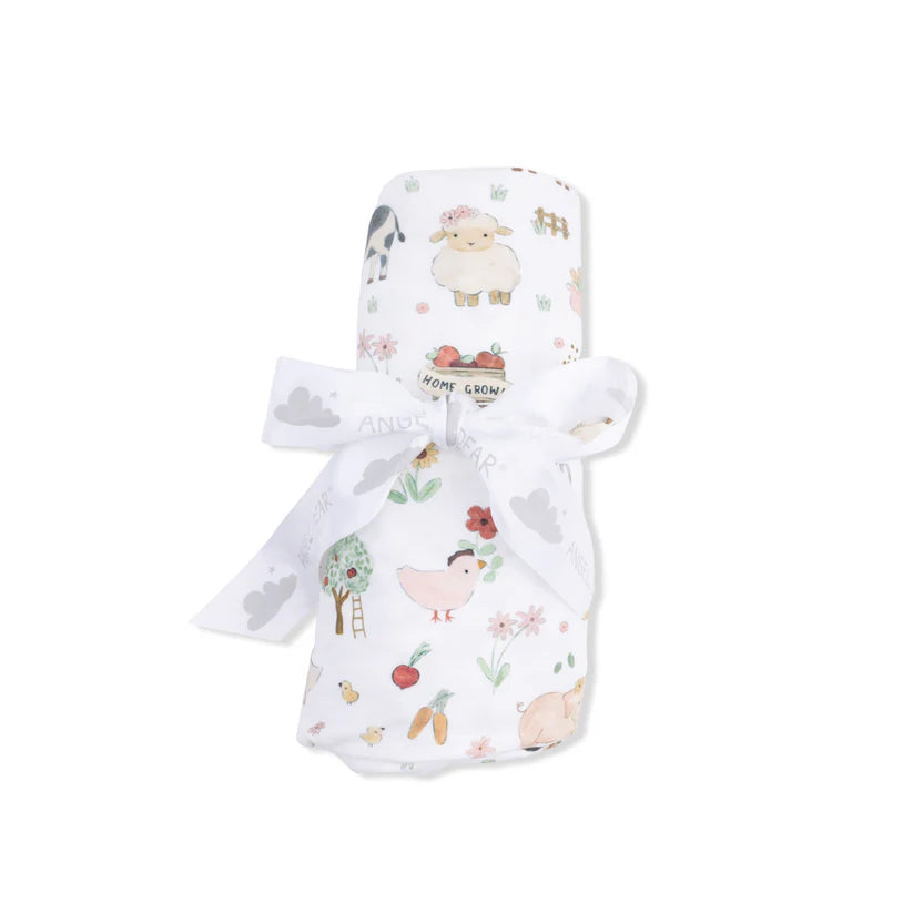 Cute Farm Aminals Swaddle Blanket