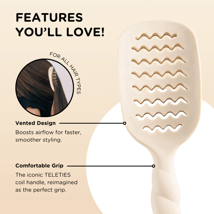 Detangler Hair Brush for All Hair Types-Tan