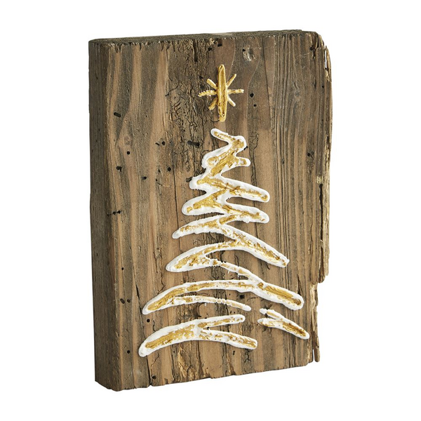 Christmas Tree Gold Plaque