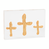 Triple Cross Acrylic Cross Plaque