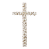 White-Wash Wood & Wire Pearl Cross