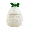 Santa White Christmas Canister