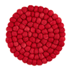 Red Felted Pom Trivet