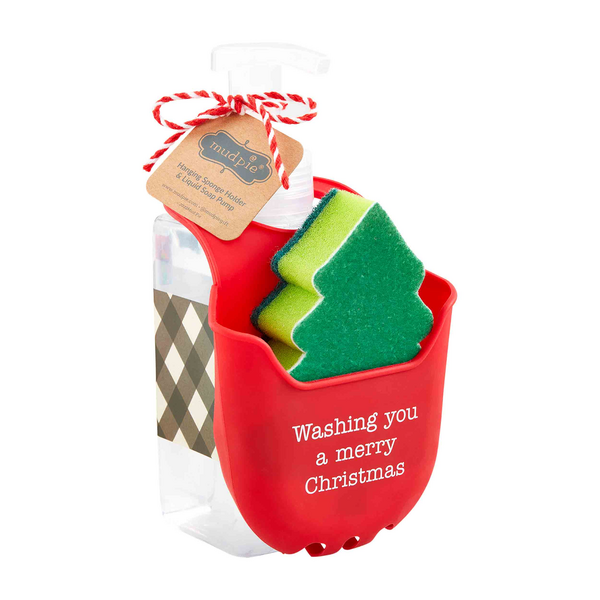 Holiday Soap & Sponge Caddy Set