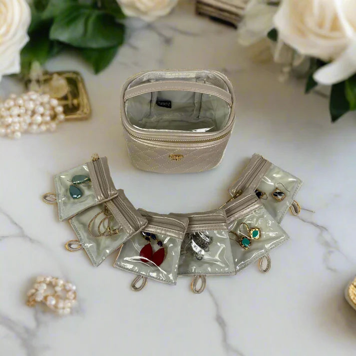 Getaway Jewelry Case - Pearl Quilted