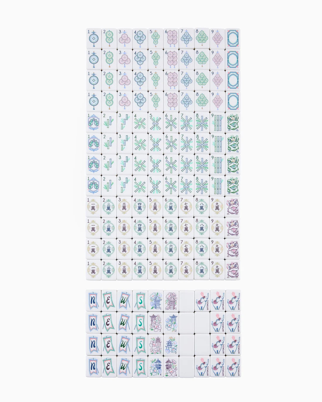 Set of colorful stickers with various designs on a white background