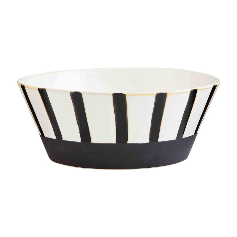 Striped Black and White Bowl