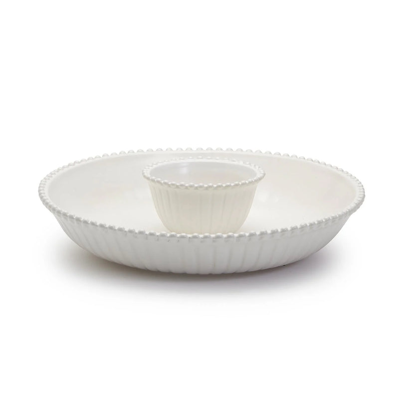Heirloom 2-piece pearl chip and dip set