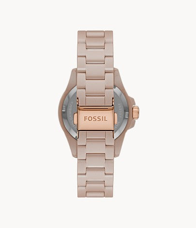 Three-Hand Salted Caramel Ceramic Watch