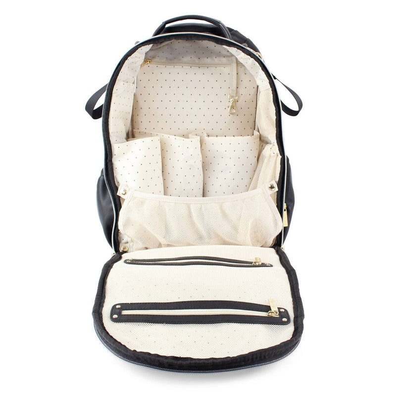 Boss Backpack Diaper Bag- Jetsetter Black