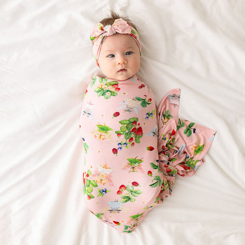 Annabelle Infant Swaddle and Headwrap Set