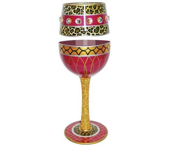 Leopard Wine Glass