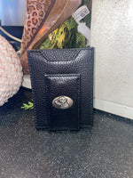 Pebble Black Front Pocket Wallet