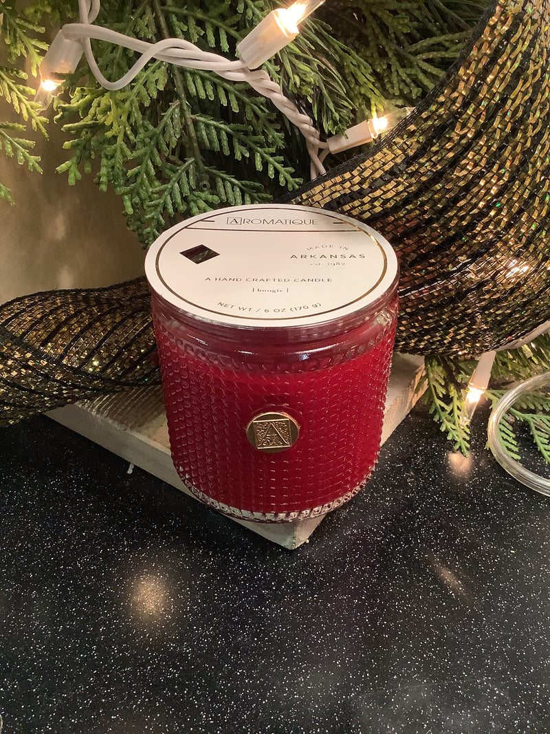 The Smell of Christmas Textured Glass Candle